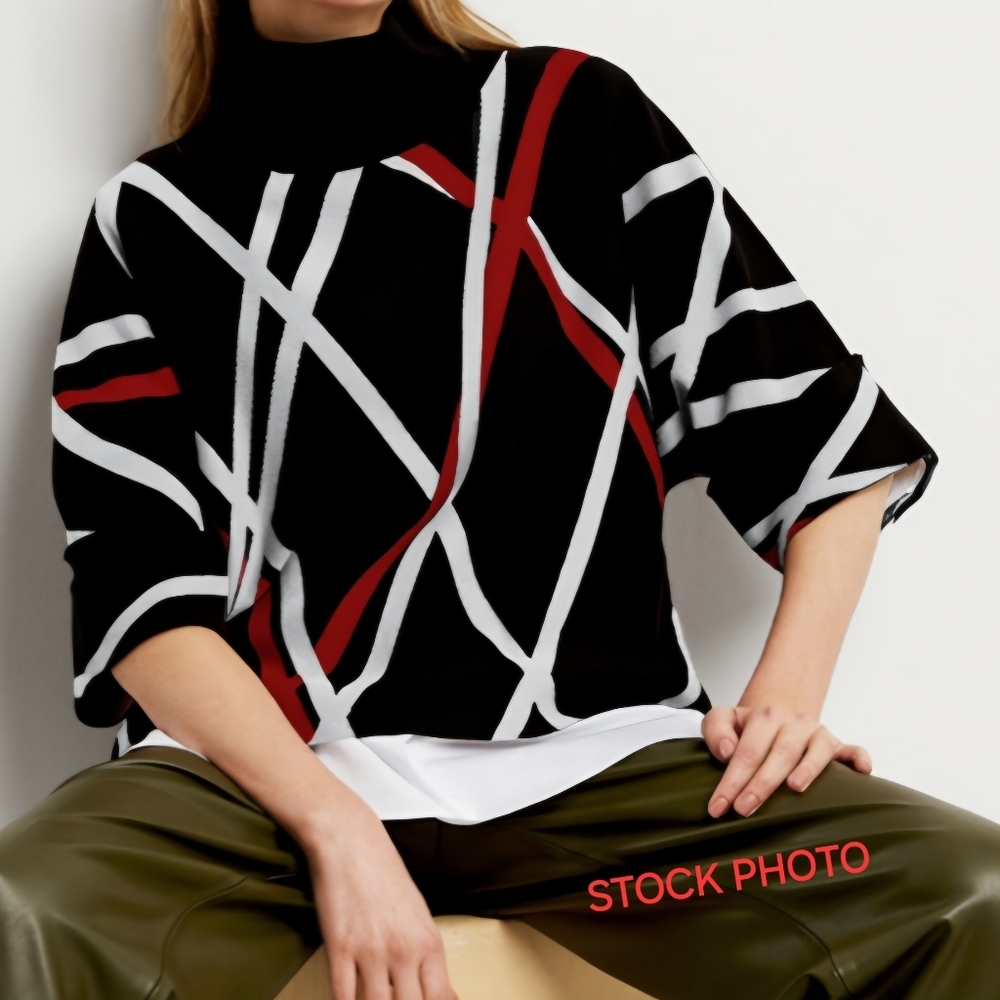 RARE- Gerry Weber Colorful Oversized European Women's Wing Sleeve Sweater